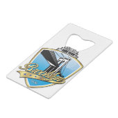 Brooklyn Design Gold Kredietkaart Flessenopener (Achterkant Gekanteld)