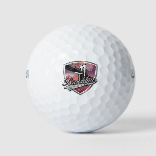 Brooklyn Design Silver Golfballen (Voorkant)