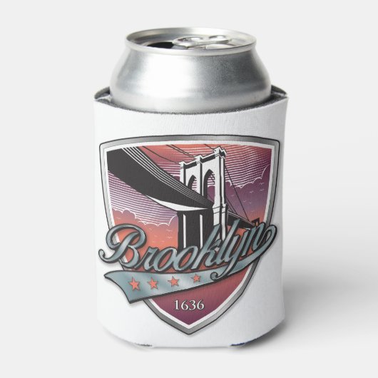 Brooklyn Design Silver Metallic Blikjeskoeler (Blikje Voorkant)