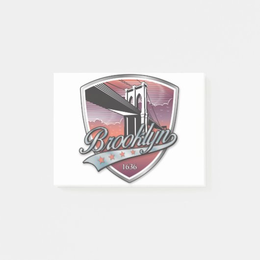 Brooklyn Design Silver Post-it® Notes (Voorkant)