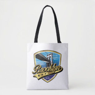 Brooklyn Elegant Gouden Swoosh Logo Ontwerp Draagtas