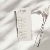BROOKLYN Elegant Serif Wedding Dinner Menu