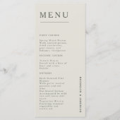 BROOKLYN Elegant Serif Wedding Dinner Menu (Voorkant)
