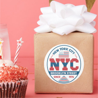 Brooklyn en New York City Ronde Sticker