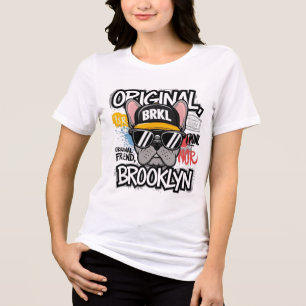 Brooklyn French Bulldog Tri-Blend Shirt
