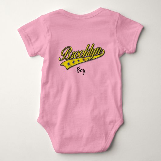Brooklyn Gold Swoosh Design Sjabloon Romper (Achterkant)