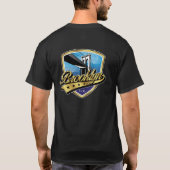 Brooklyn Gold Swoosh Logo Design T-shirt (Achterkant)