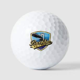 Brooklyn Gouden Swoosh Logo Ontwerp Golfballen