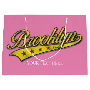 Brooklyn Gouden Swoosh Ontwerp Sjabloon Groot Cadeauzakje