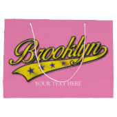 Brooklyn Gouden Swoosh Ontwerp Sjabloon Groot Cadeauzakje (Achterkant)