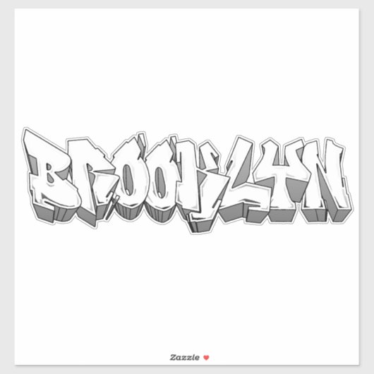 Brooklyn Graffiti Vinyl Sticker op maat (Vel)