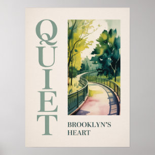 Brooklyn hart in sunset groenstrook poster