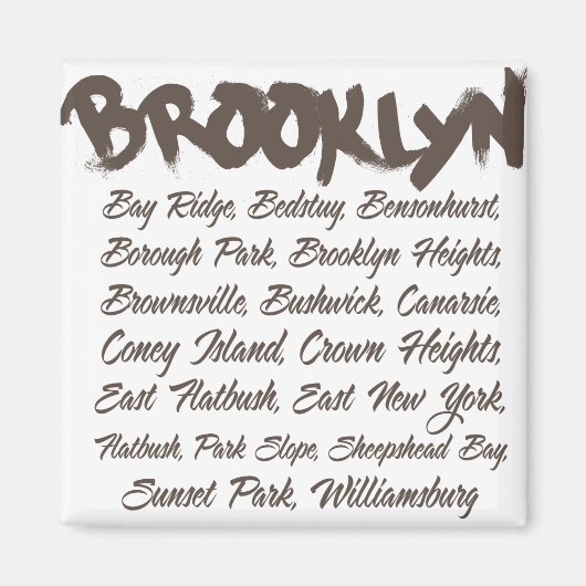 Brooklyn Hoods Magneet (Voorkant)