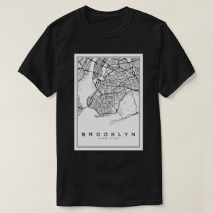 Brooklyn Illustratie Kaart T-shirt