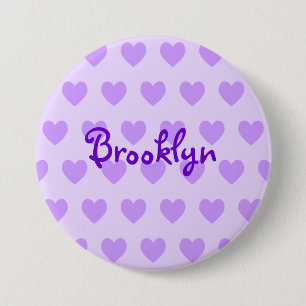 Brooklyn in het Paars Ronde Button 7,6 Cm