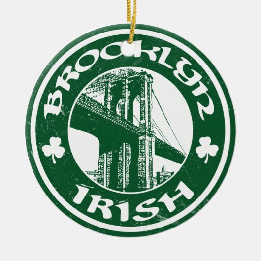 Brooklyn Irish Keramisch Ornament (Voorkant)
