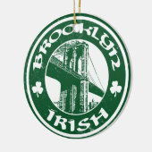 Brooklyn Irish Keramisch Ornament (Links)