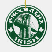Brooklyn Irish Keramisch Ornament (Achterkant)