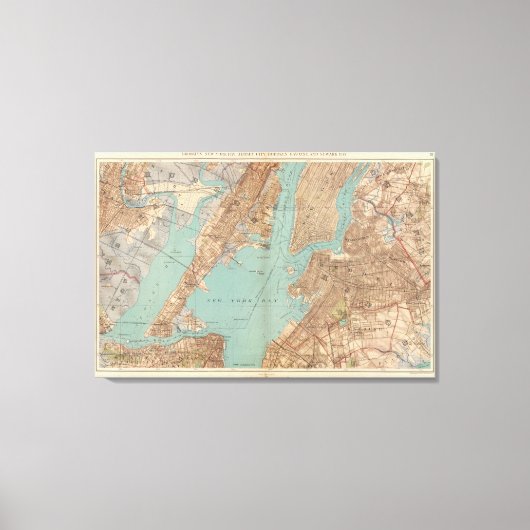 Brooklyn, Jersey City en Hoboken Canvas Afdruk (Voorkant)