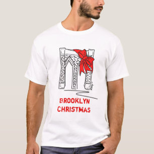 Brooklyn Kerst New York City Bezienswaardigheden N T-shirt
