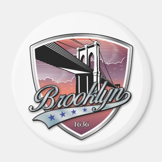 Brooklyn Logo Design Magneet (Voorkant)