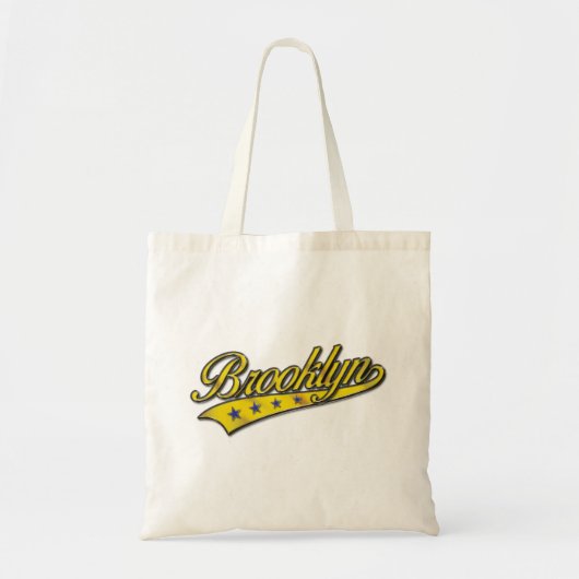Brooklyn Logo Gold Embossed Tote Bag (Voorkant)