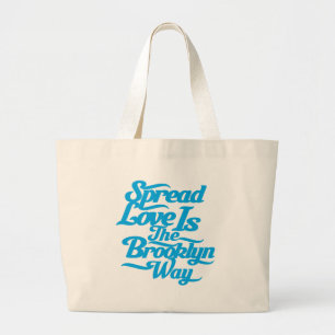 Brooklyn Love Blue Grote Tote Bag