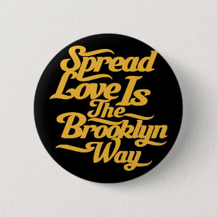 Brooklyn Love Yellow Ronde Button 5,7 Cm