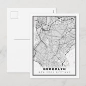 Brooklyn Map Feestdagenkaart (Voorkant / Achterkant)