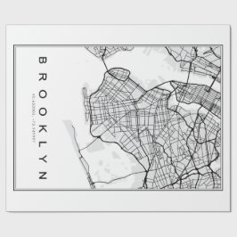 Brooklyn Map Illustratie Cadeaupapier
