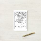 Brooklyn Map Illustratie Post-it® Notes (Op bureau)