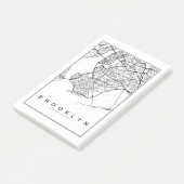 Brooklyn Map Illustratie Post-it® Notes (Schuin)