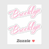 Brooklyn naam x2 vinyl sticker (Vel)