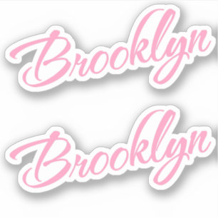 Brooklyn naam x2 vinyl sticker