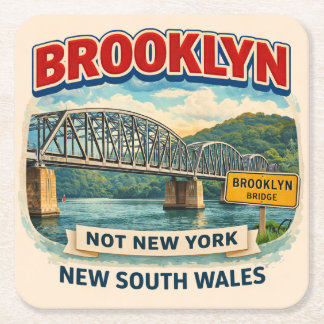 Brooklyn, New South Wales | Not Brooklyn, New York Vierkante Kartonnen Onderzetter