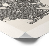 Brooklyn New York Boho Minimale Arch Full Beige Poster (Hoek)