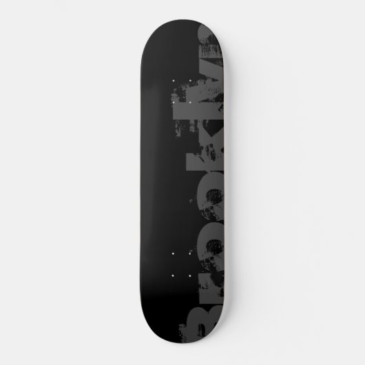 Brooklyn - New York, Cool, Urban, Black en White Skateboard (Voorkant)