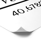 Brooklyn New York Coordonnées Poster (Coin)