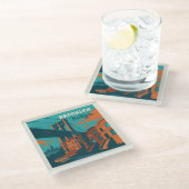 Brooklyn New York Glazen Onderzetter (Schuin)