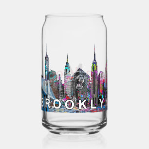 Brooklyn New York Graffiti Blikvorm Glas
