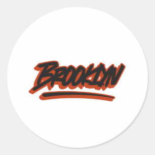 Brooklyn New York Graffiti Style Ronde Sticker