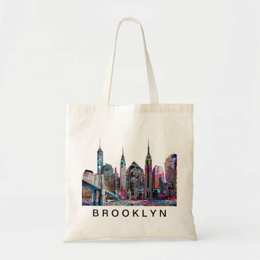 Brooklyn, New York in graffiti Tote Bag (Voorkant)