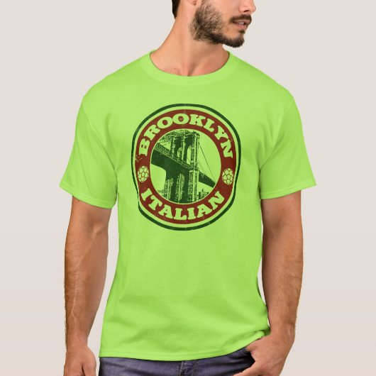 Brooklyn New York Italians T-shirt (Voorkant)