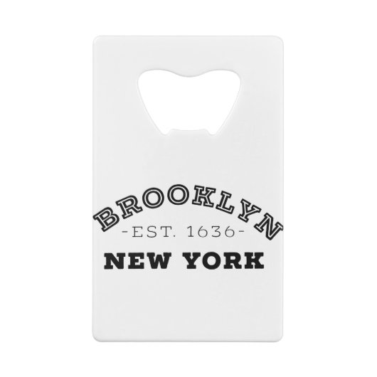 Brooklyn New York Kredietkaart Flessenopener (Achterkant)