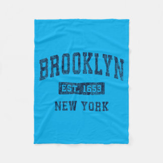 Brooklyn New York Ny Vintage Gevestigde Sporten Fleece Deken