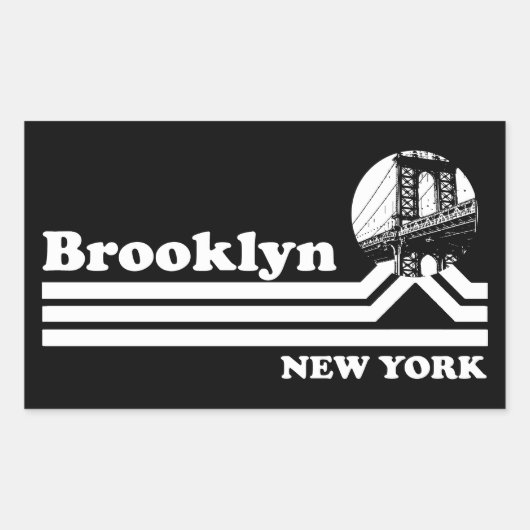  Brooklyn New York Rechthoekige Sticker (Voorkant)