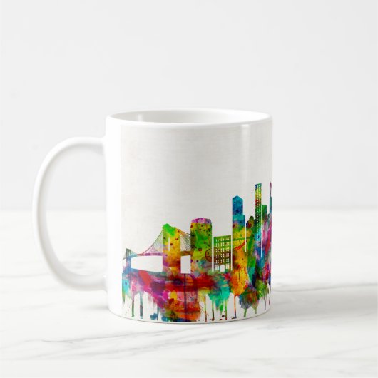 Brooklyn New York Skyline Koffiemok (Links)
