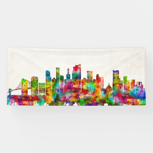 Brooklyn New York Skyline Spandoek (Horizontaal)