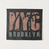 Brooklyn, New York | Stadskaart Wandkleed (Voorkant (horizontaal))