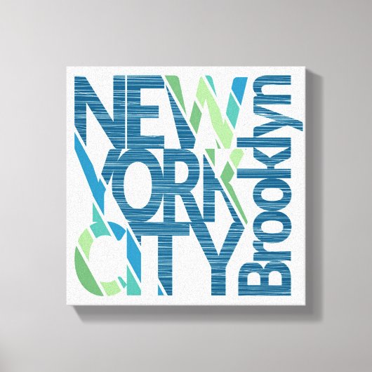 Brooklyn New York Typografie Canvas Afdruk (Voorkant)